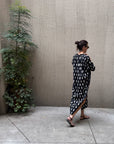 TWO NY - Ikat Woven Caftan in Black and White
