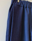 TWO NY - Wide Elastic Pleated Pant in Navy