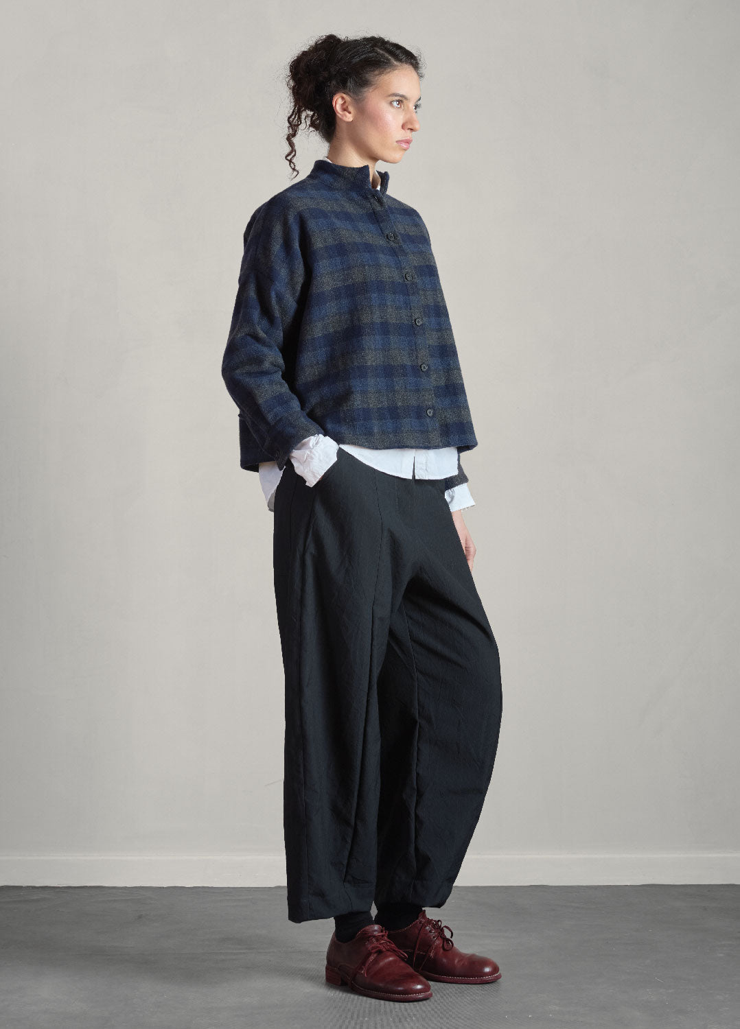 BERGFABEL - TINA Shirt in Carbon Check