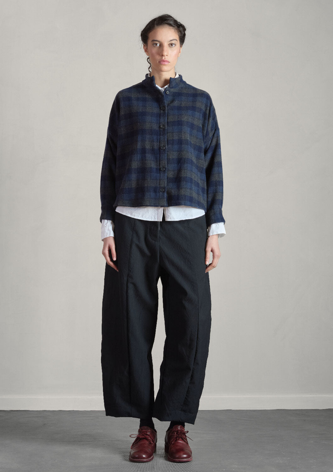 BERGFABEL - TINA Shirt in Carbon Check