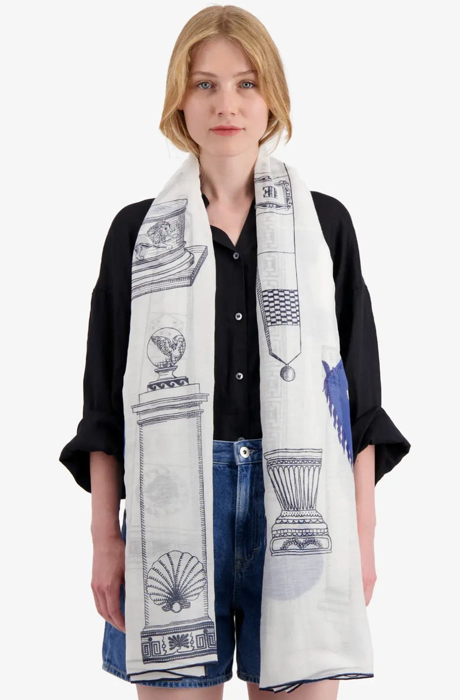 INOUI EDITIONS - 100 Totem Scarf in White