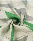 MANIPURI - 88cm Silk Ray of Light Scarf in Green