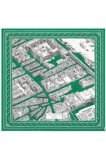 INOUI EDITIONS - Louvre Square 65 Scarf in Green