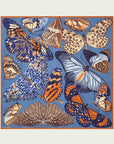 Inoui Editions - Square 130 Papillons Scarf in Duck Blue
