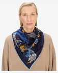 INOUI EDITIONS - 100cm Square Scarf Rococo in Navy