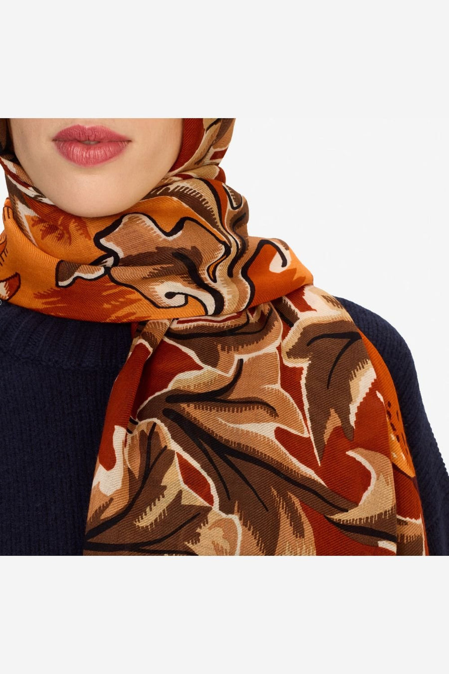 INOUI EDITIONS - Leonard 100cm Scarf in Orange
