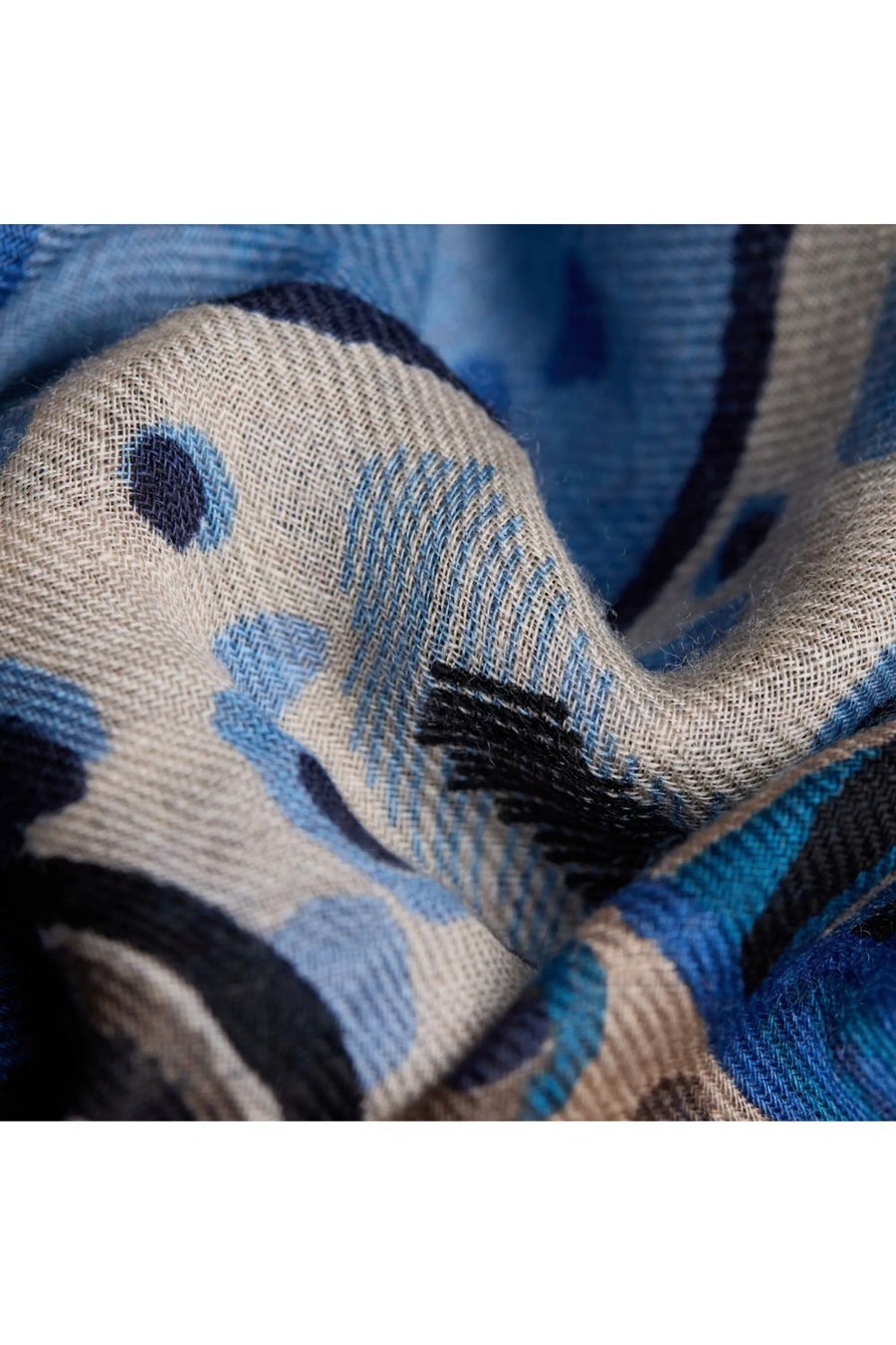 INOUI EDITIONS -130 Western Square Scarf in Duck Blue