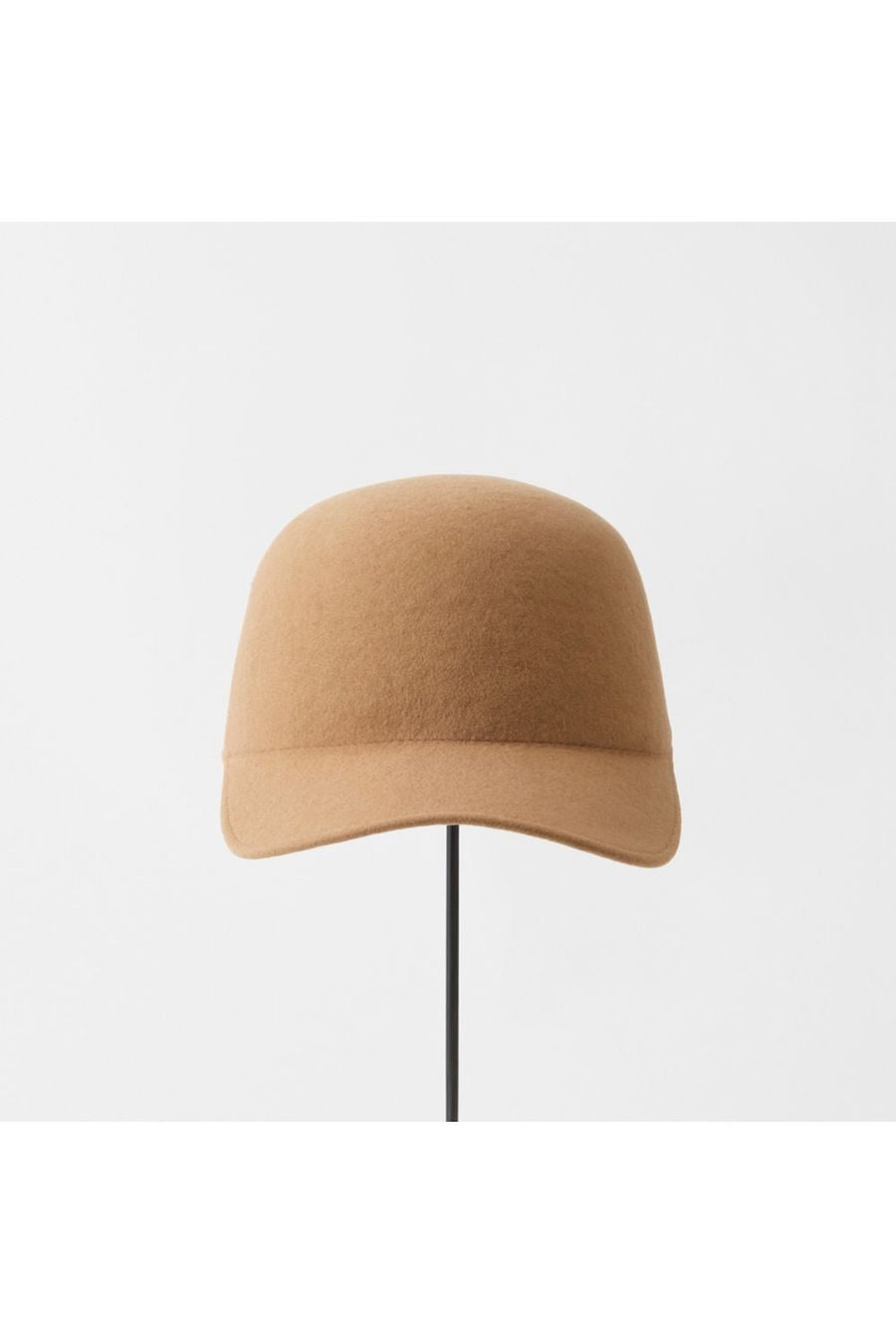 MATURE HA - Merino Wool Felt Cap in Dark Camel