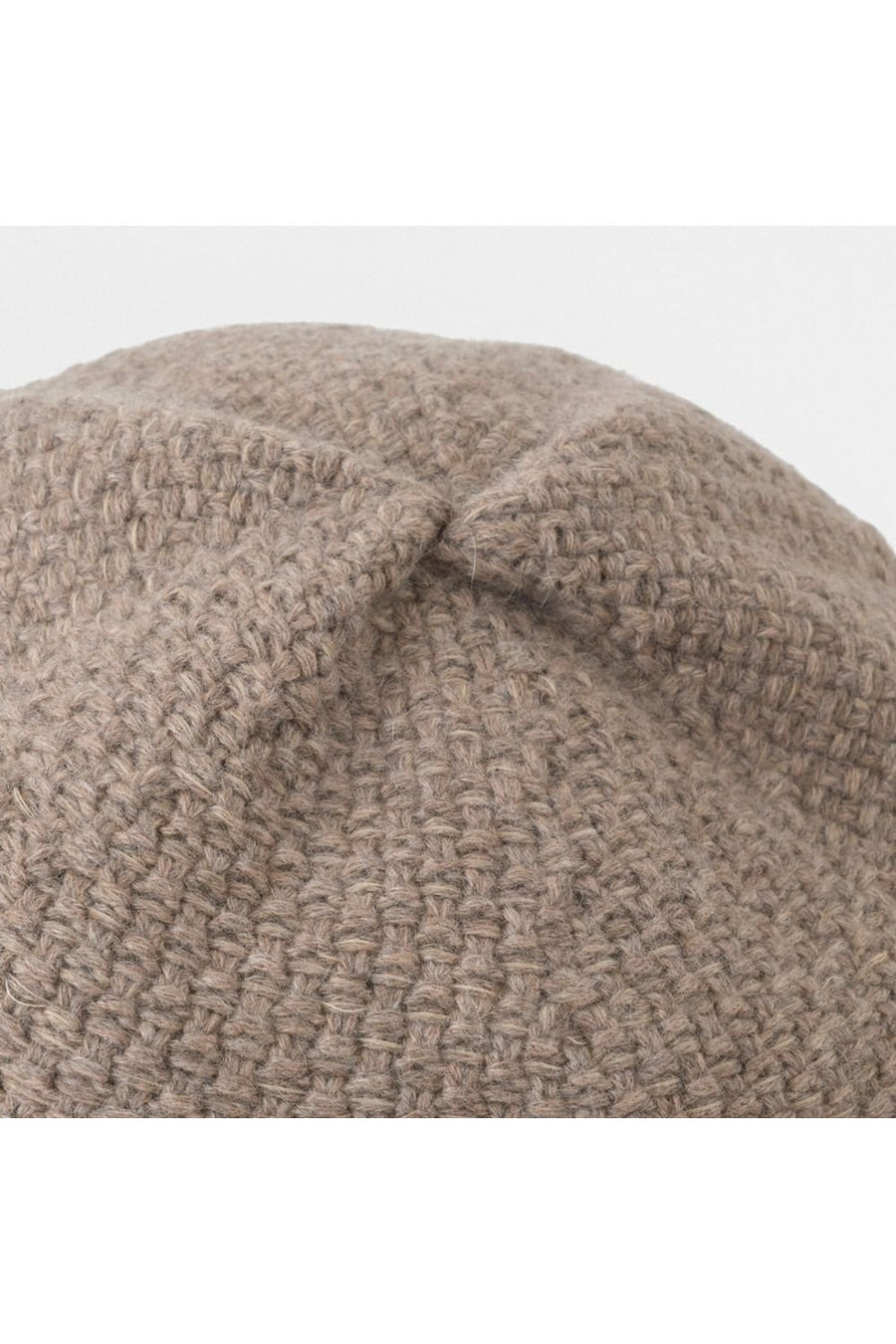 MATURE HA - Knit Cashmere Yak Beret Light Brown