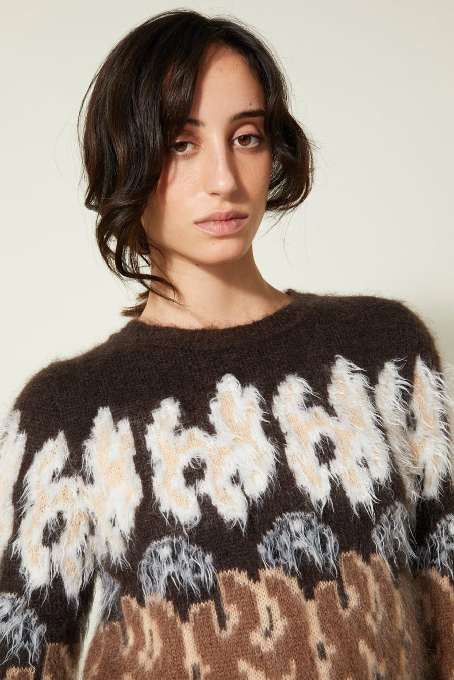 VERONIQUE LEROY - Round Neck Sweater in EBONY