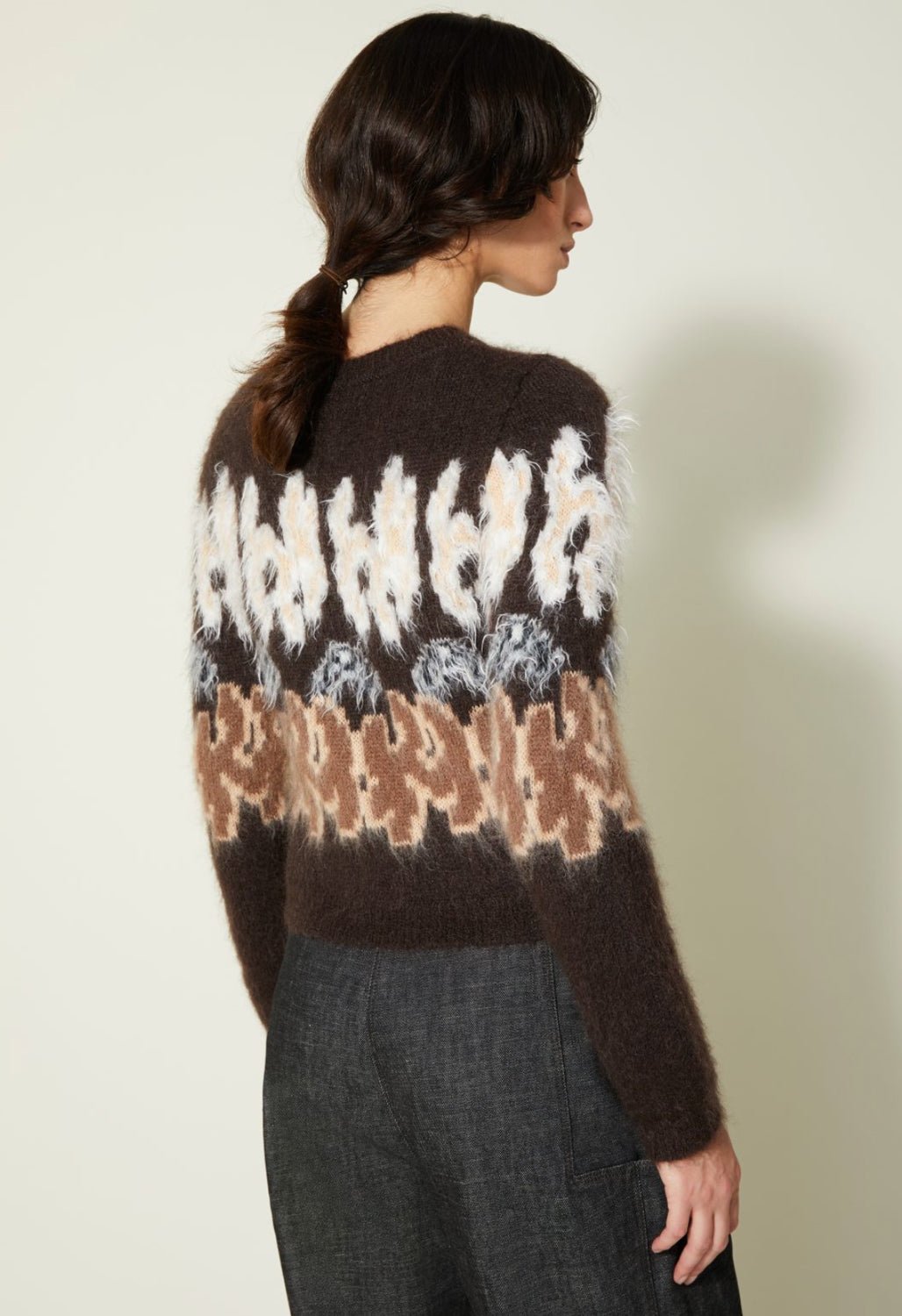 VERONIQUE LEROY - Round Neck Sweater in EBONY