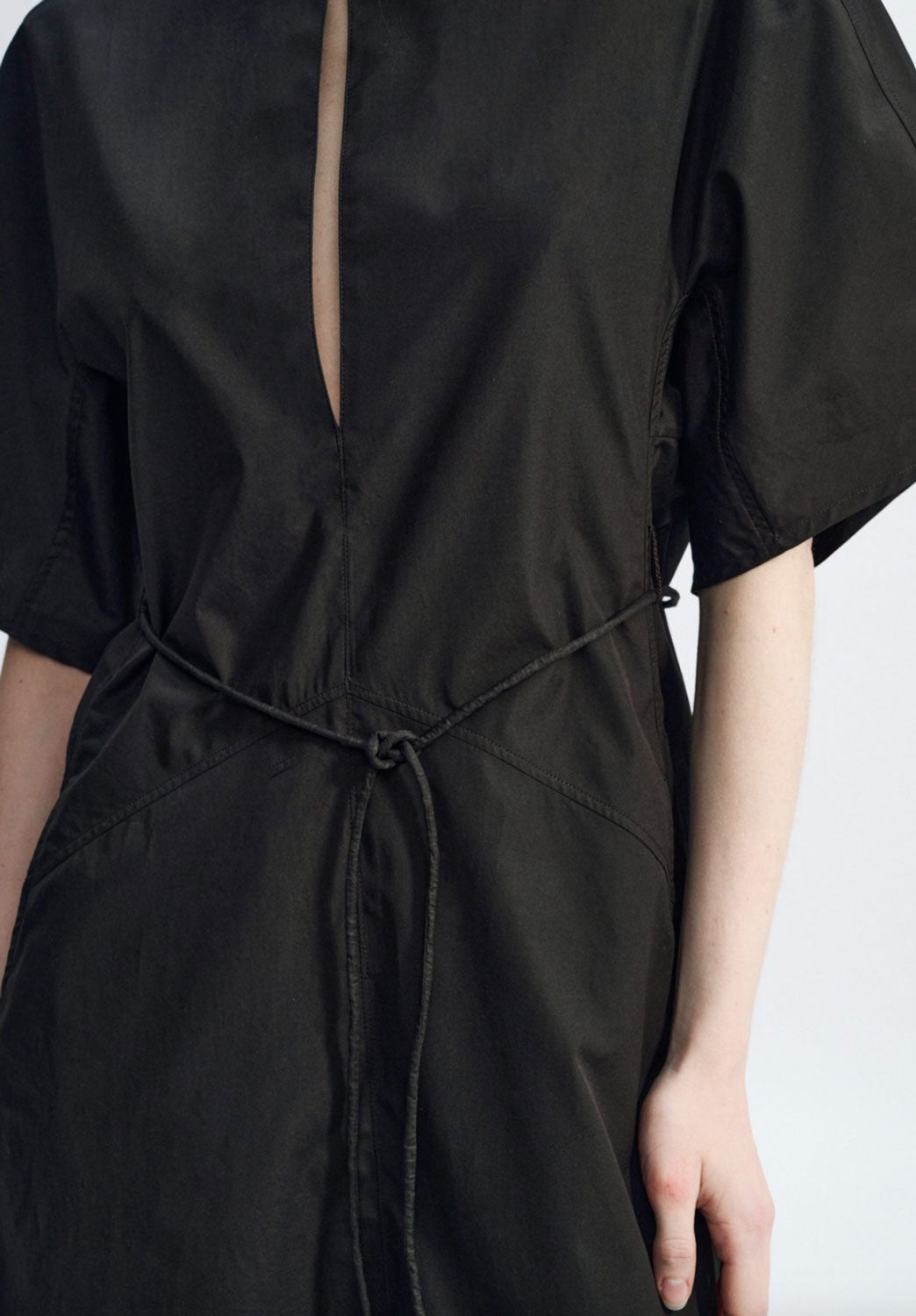 VERONIQUE LEROY - Cotton Poplin Dress in Choco Brown