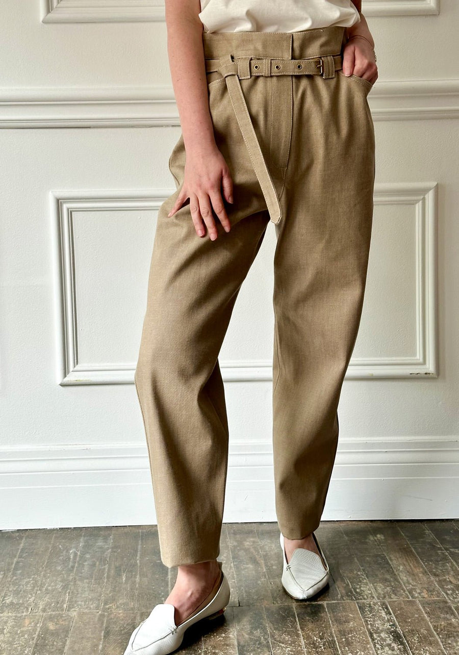 VERONIQUE LEROY - Carrot Denim Pants in Stone