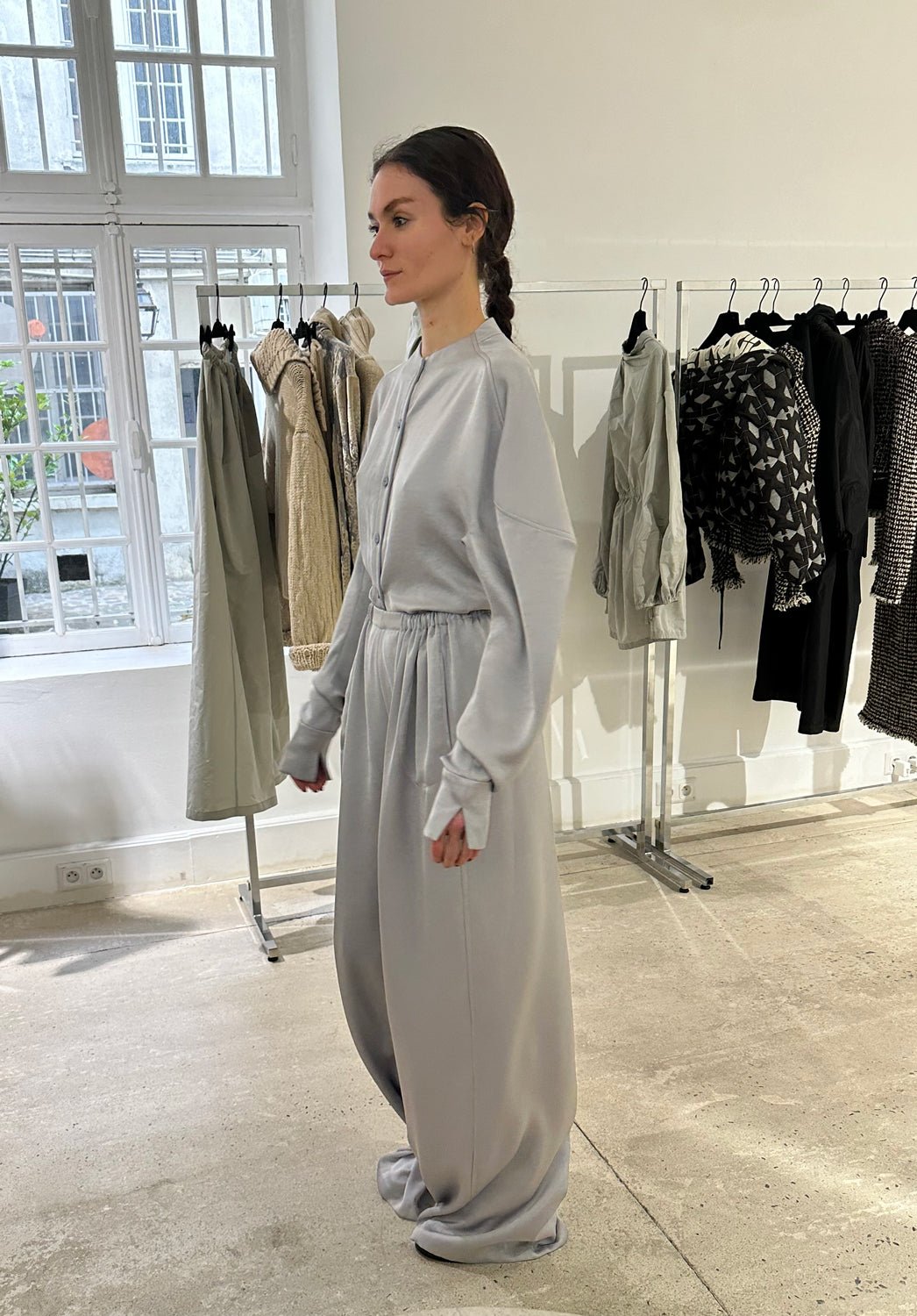 VERONIQUE LEROY - Viscose Pants in Granite