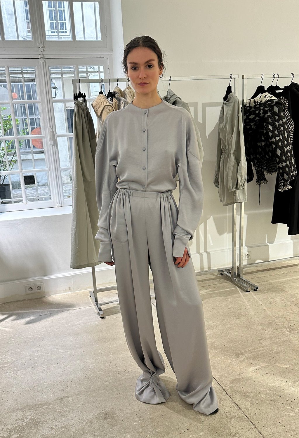 VERONIQUE LEROY - Viscose Pants in Granite