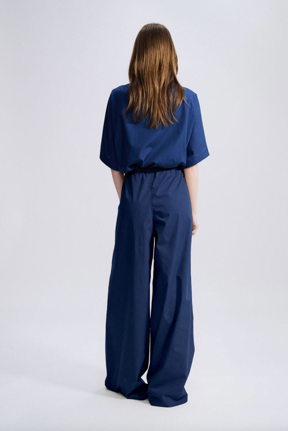 VERONIQUE LEROY - Poplin Top in Ink Blue