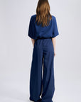 VERONIQUE LEROY - Poplin Drawstring Pants in Ink Blue