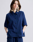 VERONIQUE LEROY - Poplin Top in Ink Blue