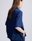 VERONIQUE LEROY - Poplin Top in Ink Blue