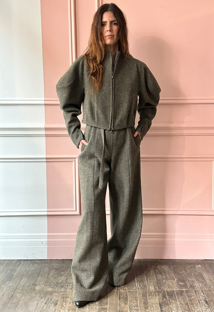 VERONIQUE LEROY - Tweed Bomber in Bitume