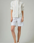 THIERRY COLSON - Vita Blouse in Blue and Yellow Capri Stripes