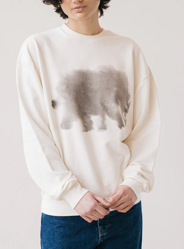 W.I.L.D. A.N.I.M.A.L.S. - Elephant, Butterfly Sweatshirt in Natural