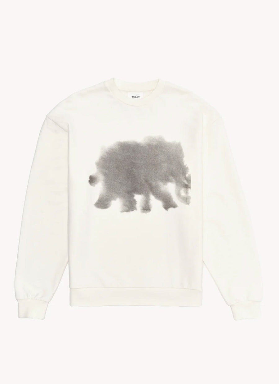 W.I.L.D. A.N.I.M.A.L.S. - Elephant, Butterfly Sweatshirt in Natural