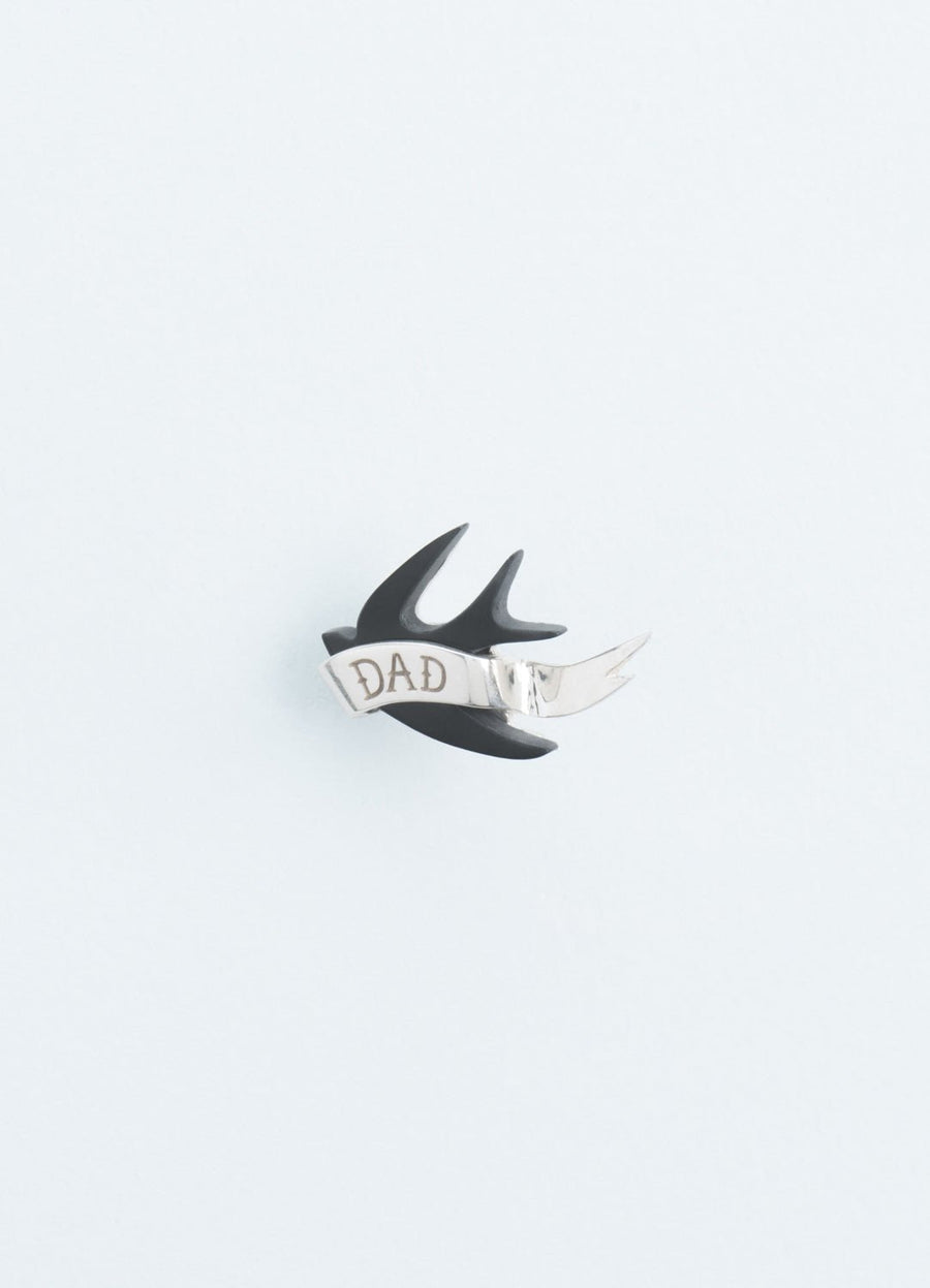Wouters & Hendrix - SINGLE Small DAD Onyx Stud Earring in Silver