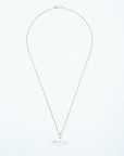 Wouters + Hendrix - Rope Chain Necklace with Mother of Pearl Tattooed Heart Pendant "LOVE"