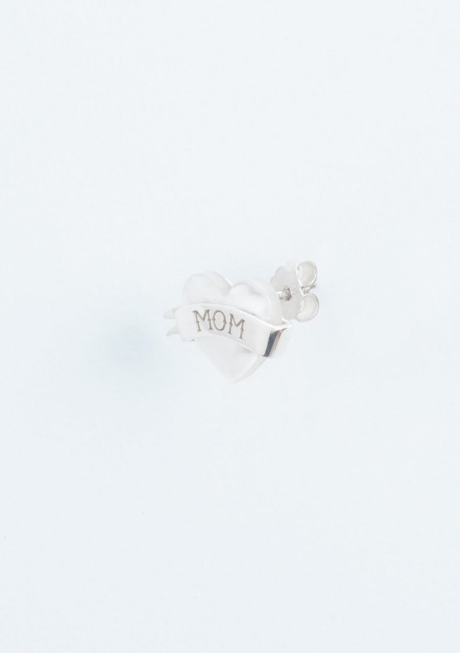 Wouters & Hendrix - SINGLE Small MOM Mother of Pearl Stud Earring in Silver
