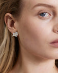 Wouters & Hendrix - SINGLE Small MOM Mother of Pearl Stud Earring in Silver