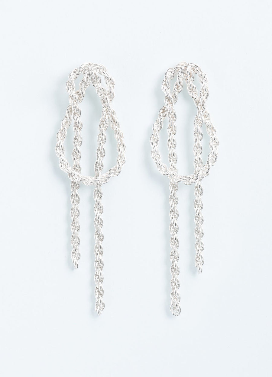 Wouters & Hendrix - Sheet Bend Knot Statement Earrings in Sterling Silver