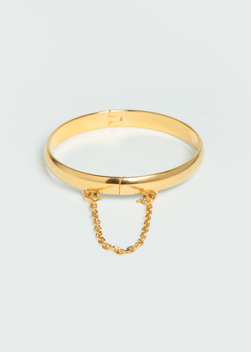 Wouters & Hendrix - Gold Bangle Bracelet with Detachable Chain