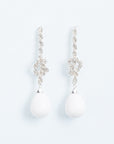 Wouters & Hendrix - Knotted Buoy Drop Earrings in Silver