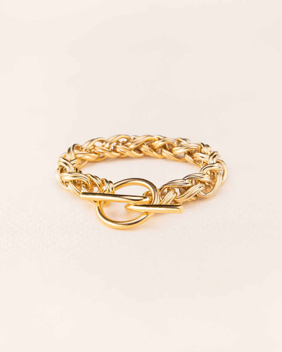 Wouters & Hendrix - Gold Chain Bracelet with T-Bar Closure