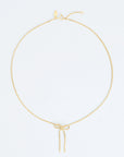 Wouters + Hendrix - Textured Necklace with Small Bow in Gold