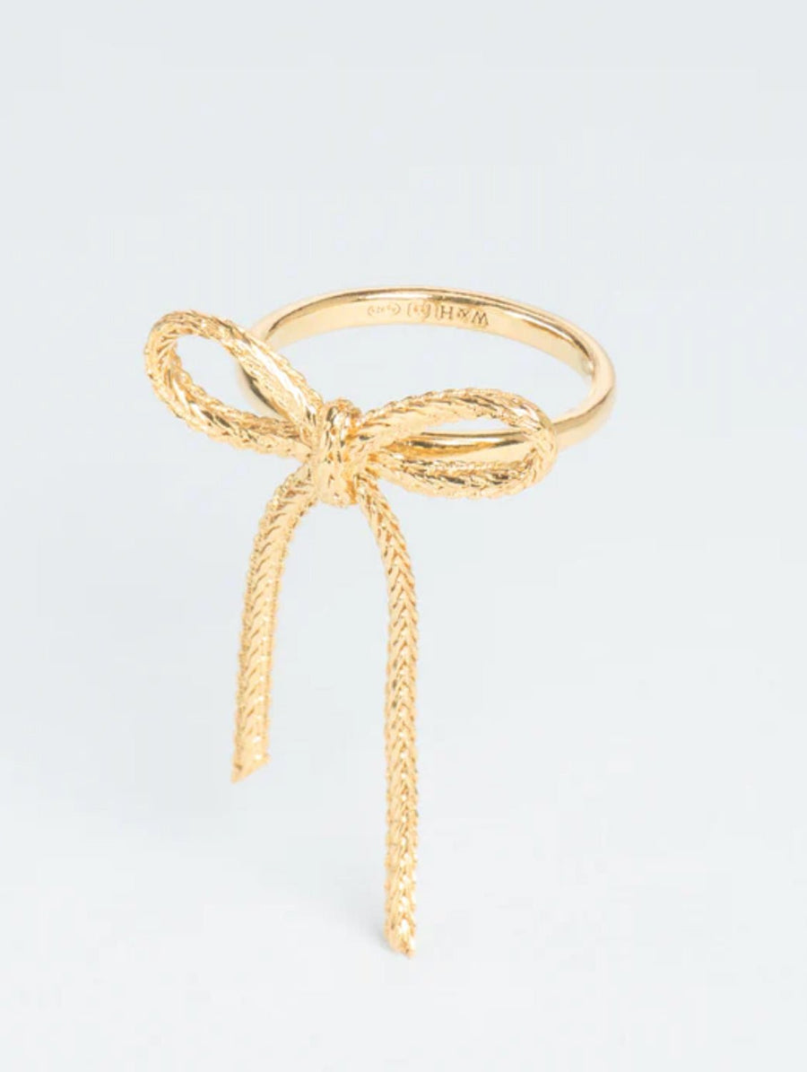 Wouters & Hendrix - Textured Bow Ring in Gold