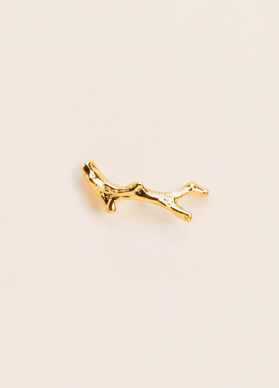 Wouters & Hendrix - Single Branch Stud Earring in Gold