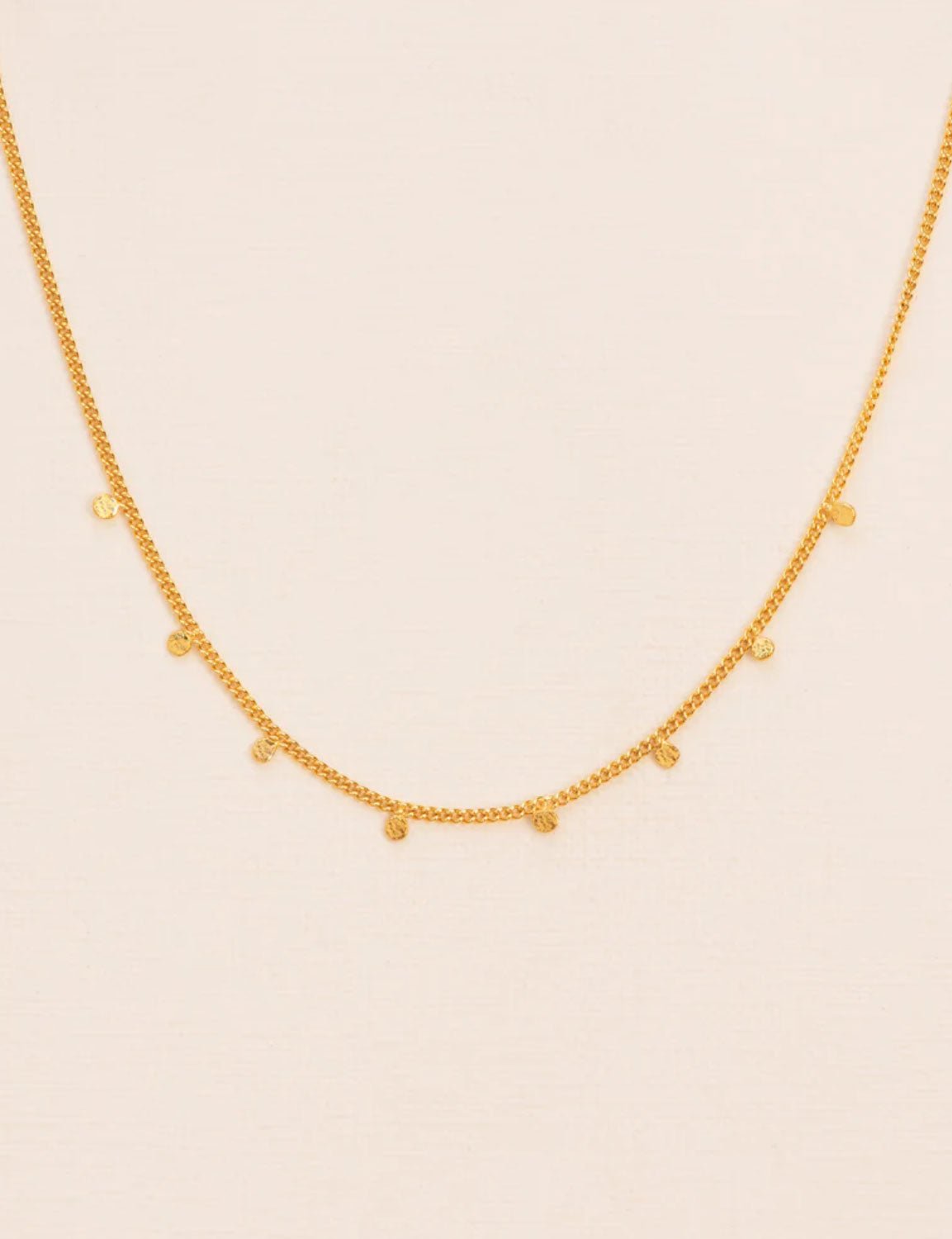 Wouters + Hendrix - Hammered Charm Necklace in Gold
