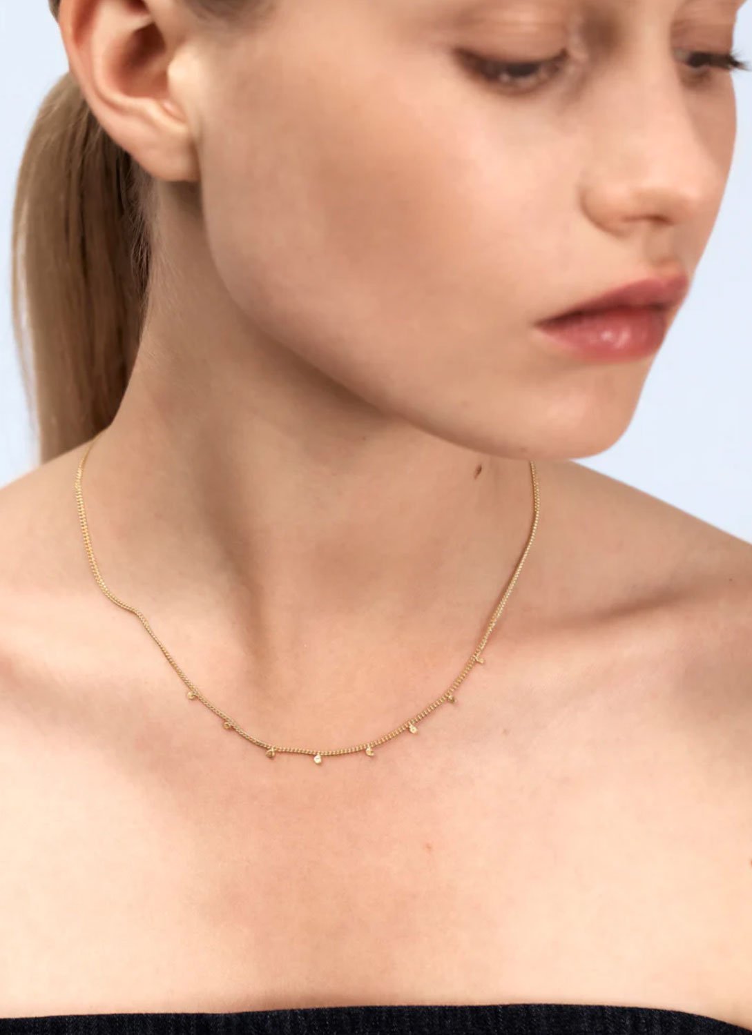 Wouters + Hendrix - Hammered Charm Necklace in Gold