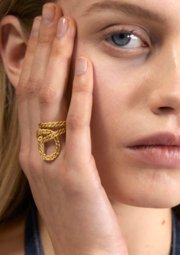 Wouters & Hendrix - Half Hitch Knot Ring in Gold