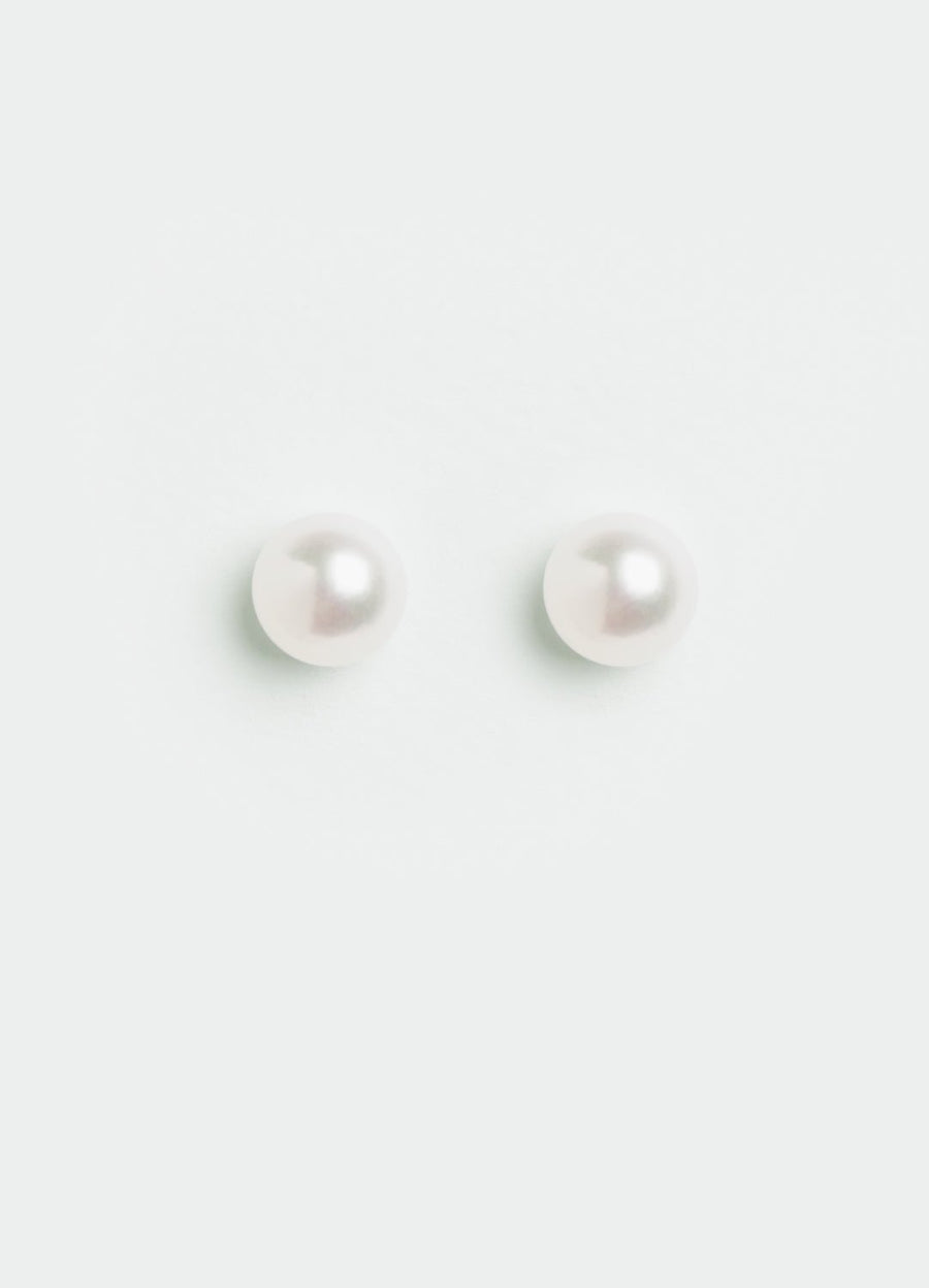 Wouters & Hendrix - Pendant Post Earrings with Pearls in Gold