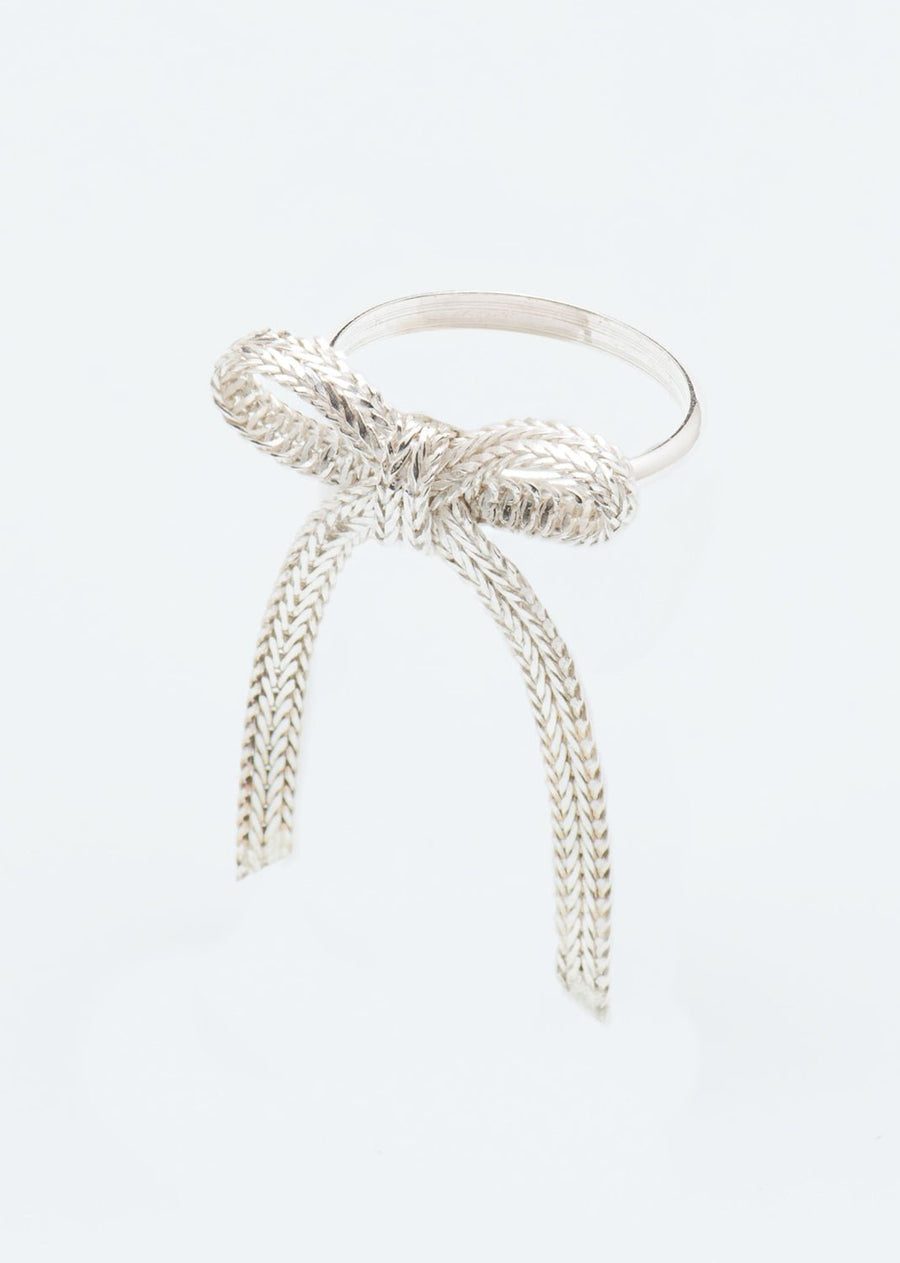 Wouters & Hendrix - Textured Bow Ring in Silver