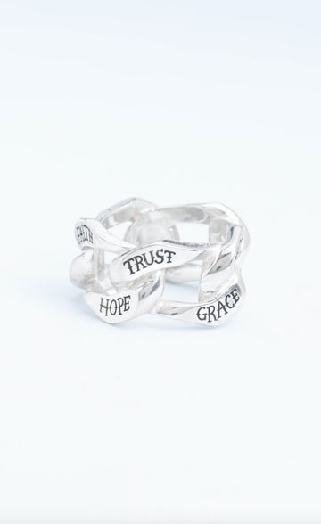 Wouters & Hendrix - Tattoo Mantra Ring in Sterling Silver
