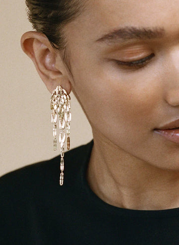 Wouters & Hendrix - Waterfall Chandelier Earrings in Gold Vermeil