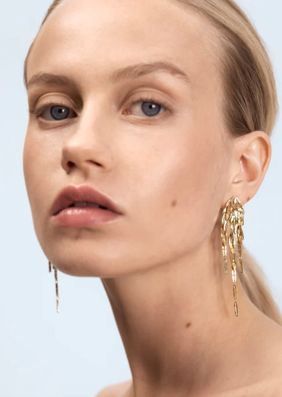 Wouters & Hendrix - Waterfall Chandelier Earrings in Gold Vermeil