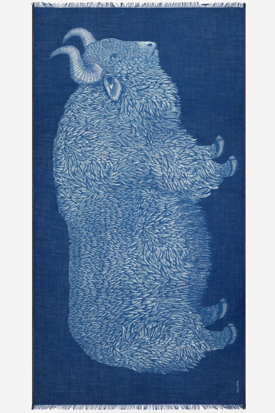 INOUI EDITIONS -Walter 100cm Scarf in Navy