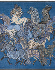 INOUI EDITIONS -130 Western Square Scarf in Blue