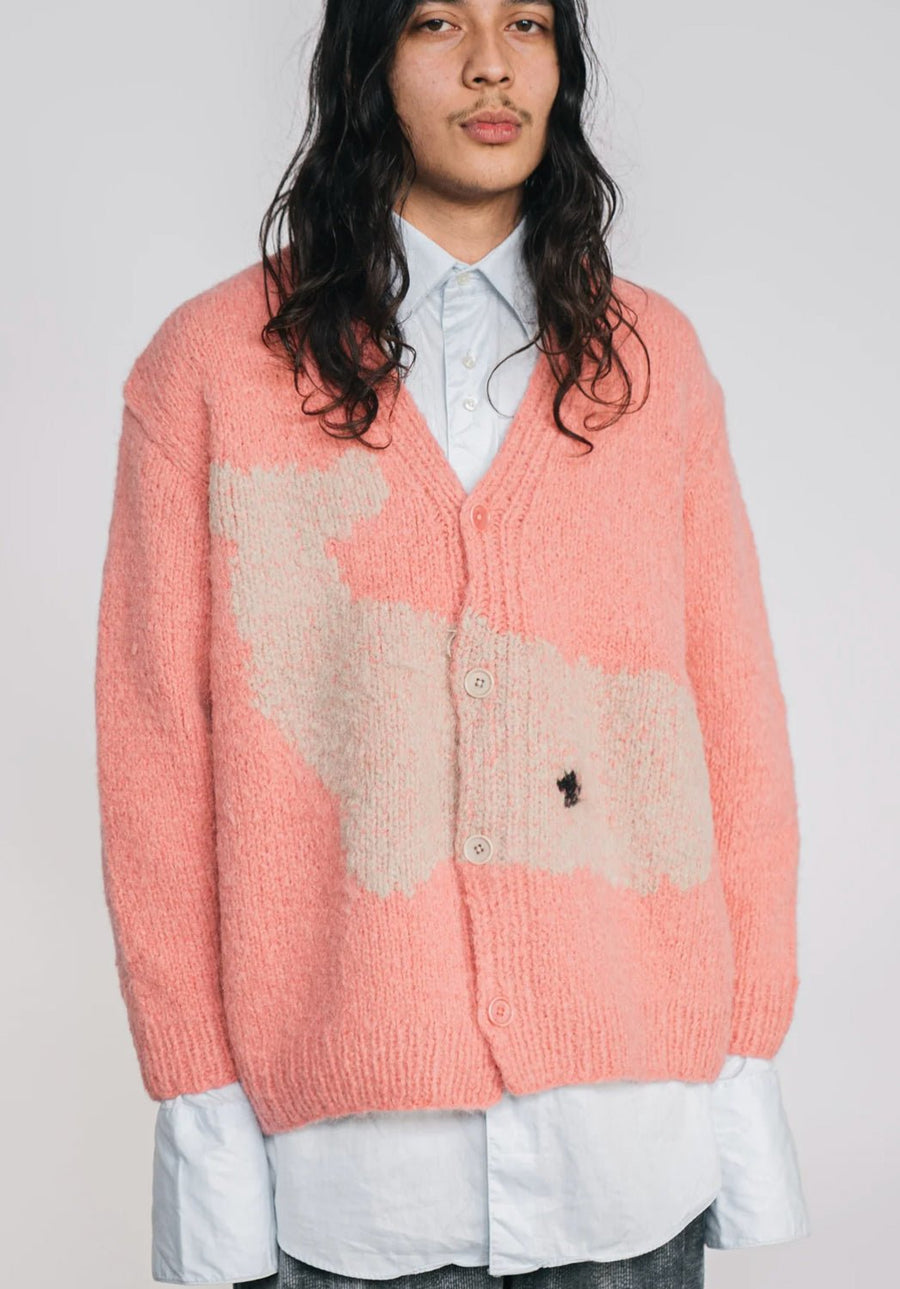 W.I.L.D. A.N.I.M.A.L.S. - Whale, Bear Cardigan in Pink