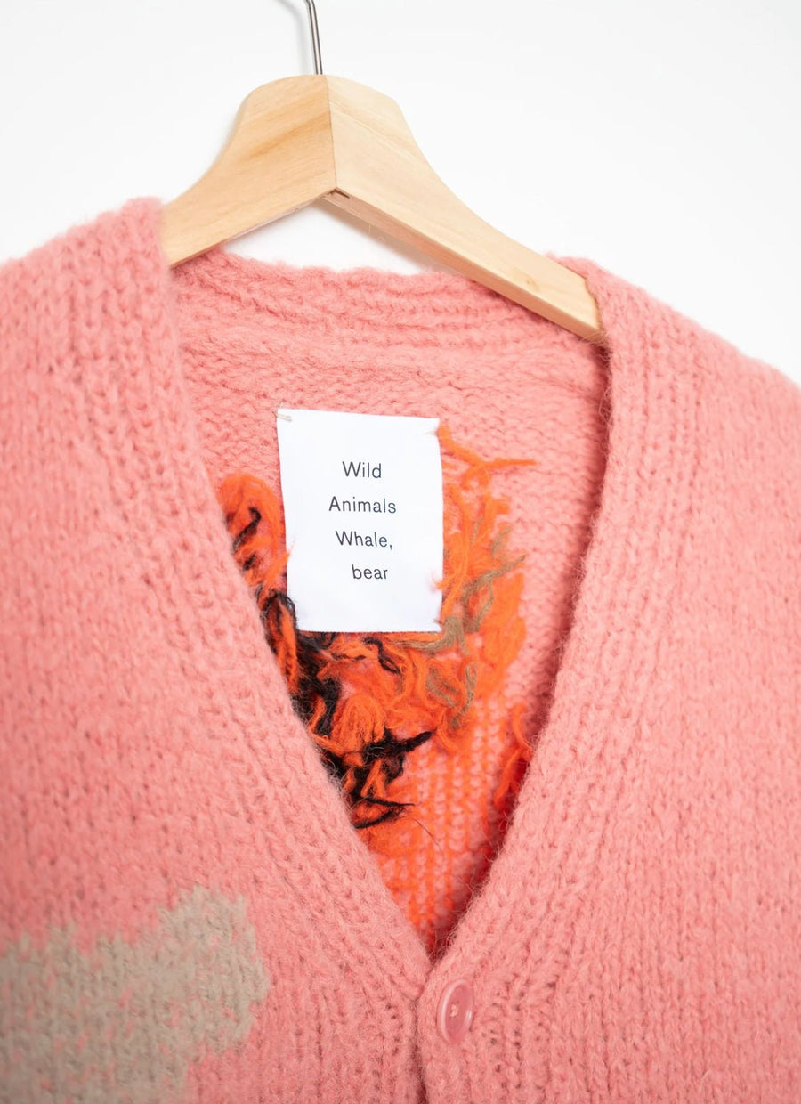 W.I.L.D. A.N.I.M.A.L.S. - Whale, Bear Cardigan in Pink